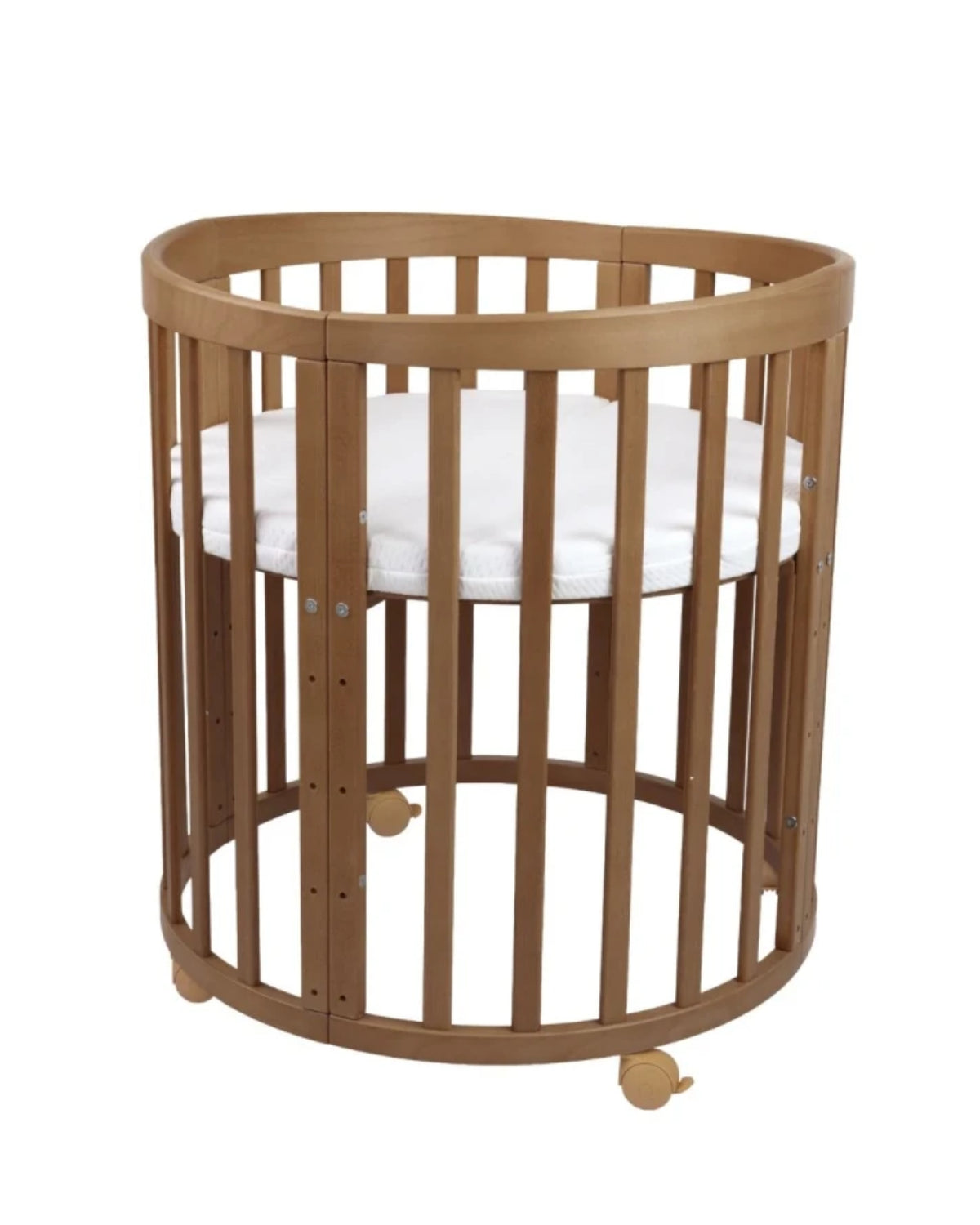 Waldin, Oval Pinnasänky 7in1 + Patja, Walnut