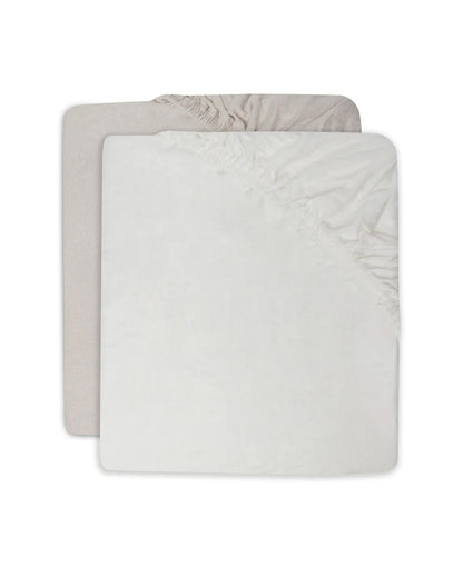 Jollein, Aluslakana 2-pack, 60x120cm, Ivory&Nougat