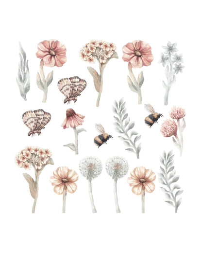 Pastel Love, Wall Sticker Set, Wildflowers 2