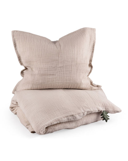 Sebra, Musliini Pussilakanasetti 100x135 cm, Seabreeze Beige