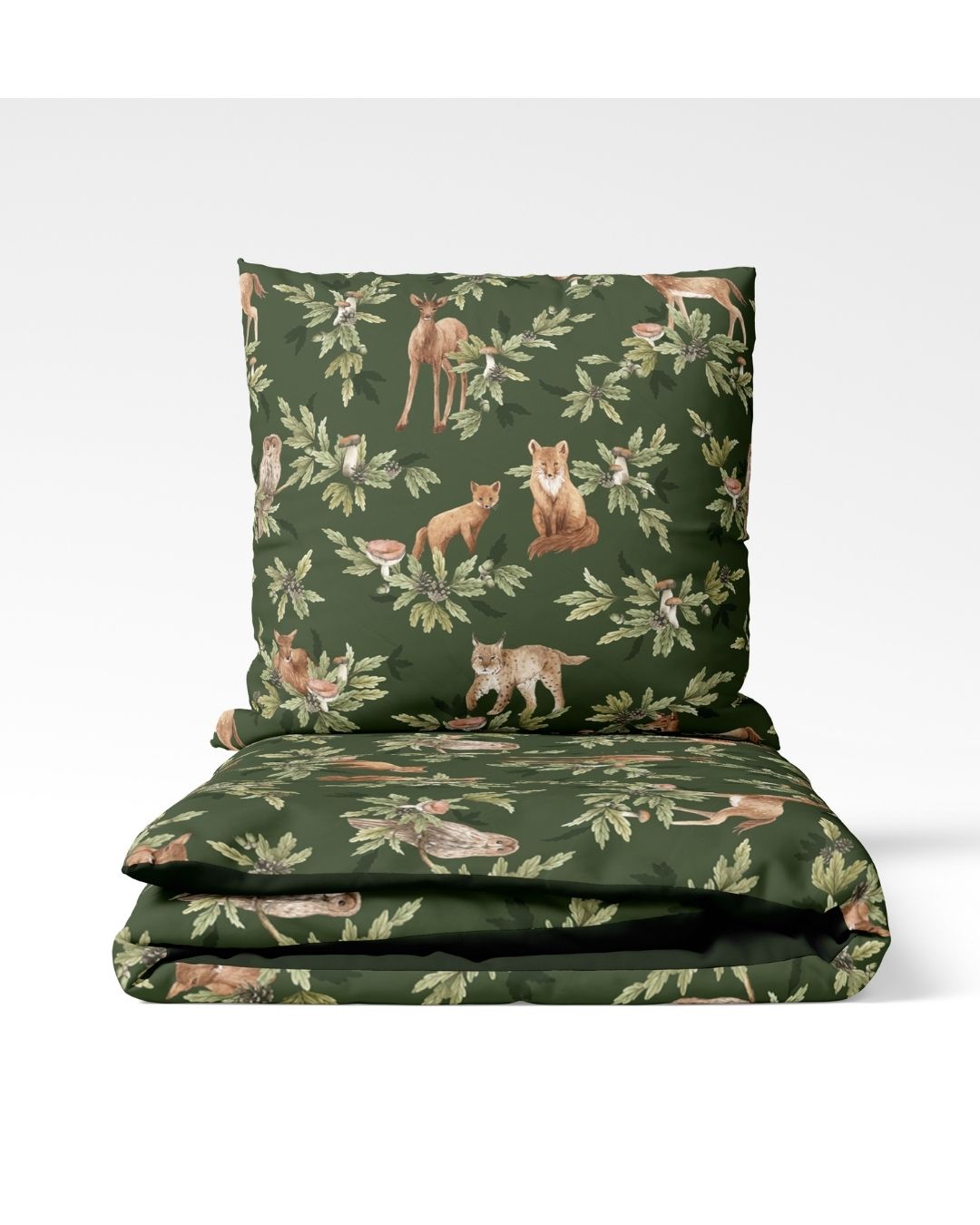 Fitted sheet set 100x135, Forest Green