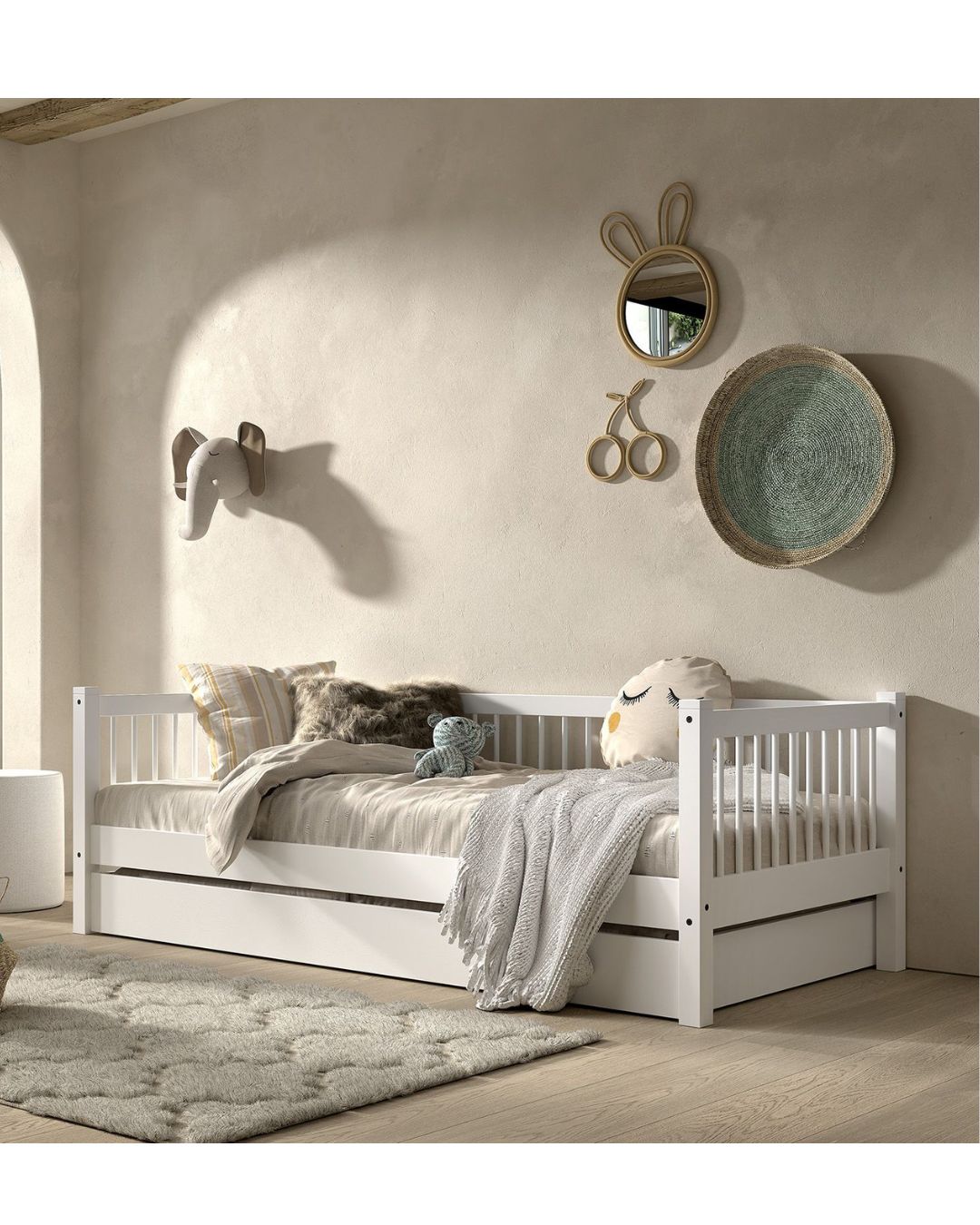 Vipack, Forrest Beech, Bed 90x200cm, White