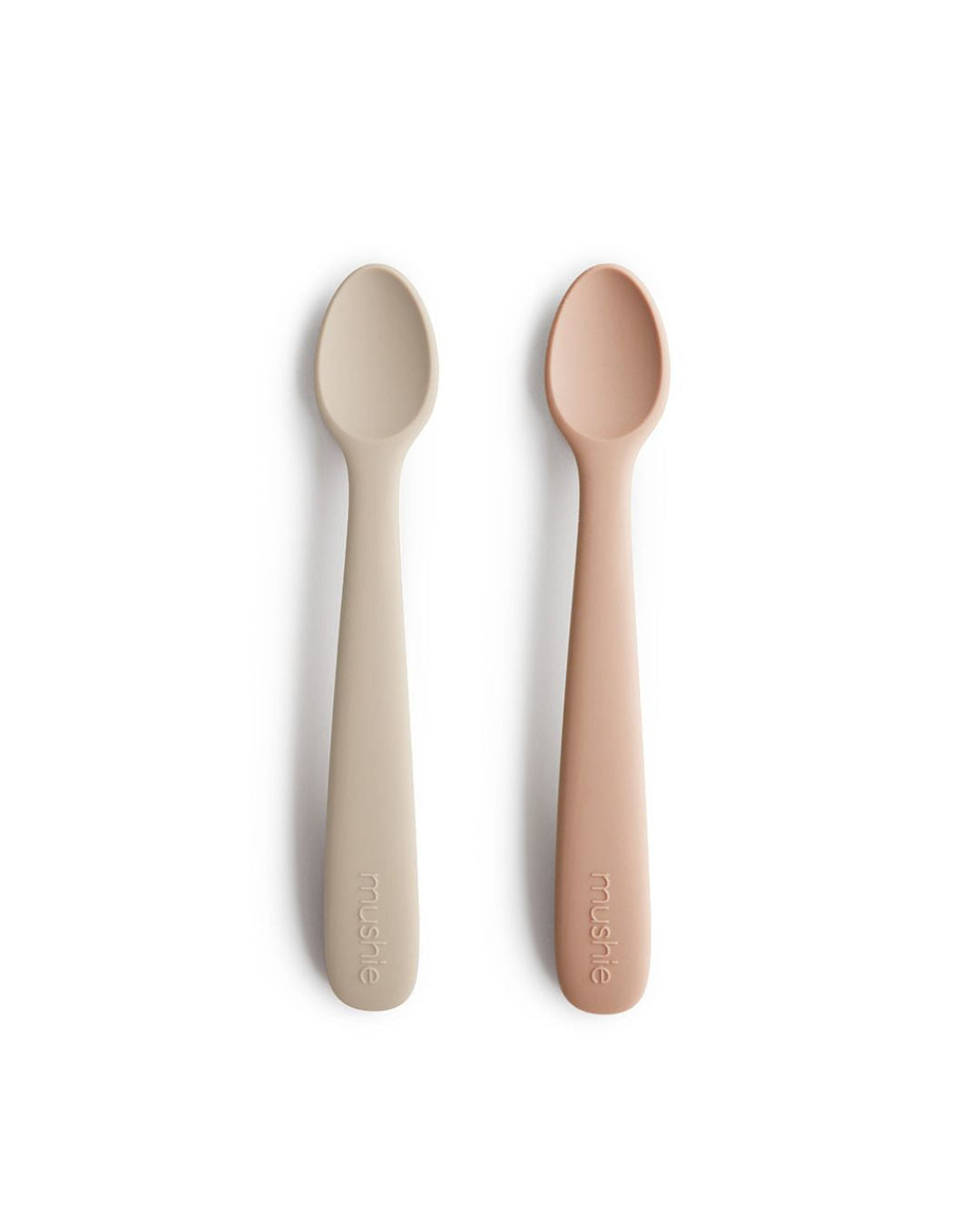 Mushie, Silikoni Lusikkasetti 2kpl, Blush/Shifting Sand