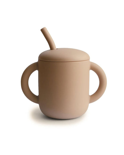 Mushie, silikonhallmugg, naturlig