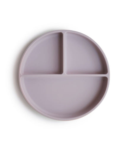 Mushie, Silikonilautanen Imukupilla, Soft Lilac