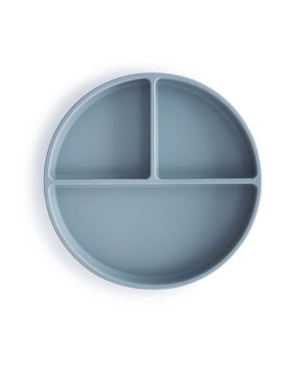 Mushie, Silikonilautanen Imukupilla, Powder Blue