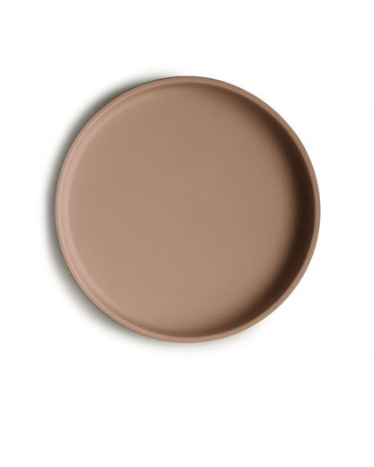 Mushie Silikonplatta med sugkopp, Classic Natural