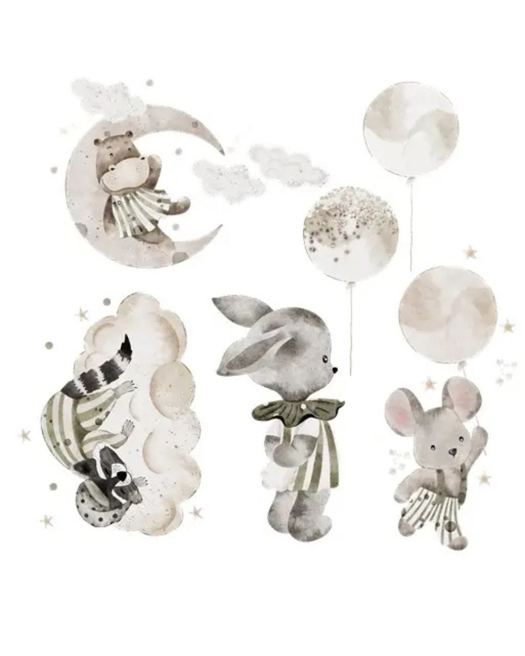 Seinätarra Setti 100x100 cm, Moon Dreamers
