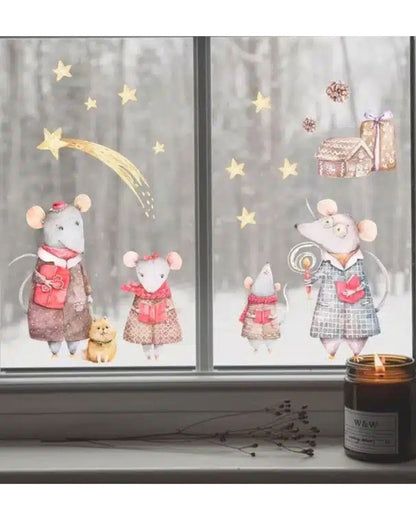 Seinätarra 30x60, Christmas Mice