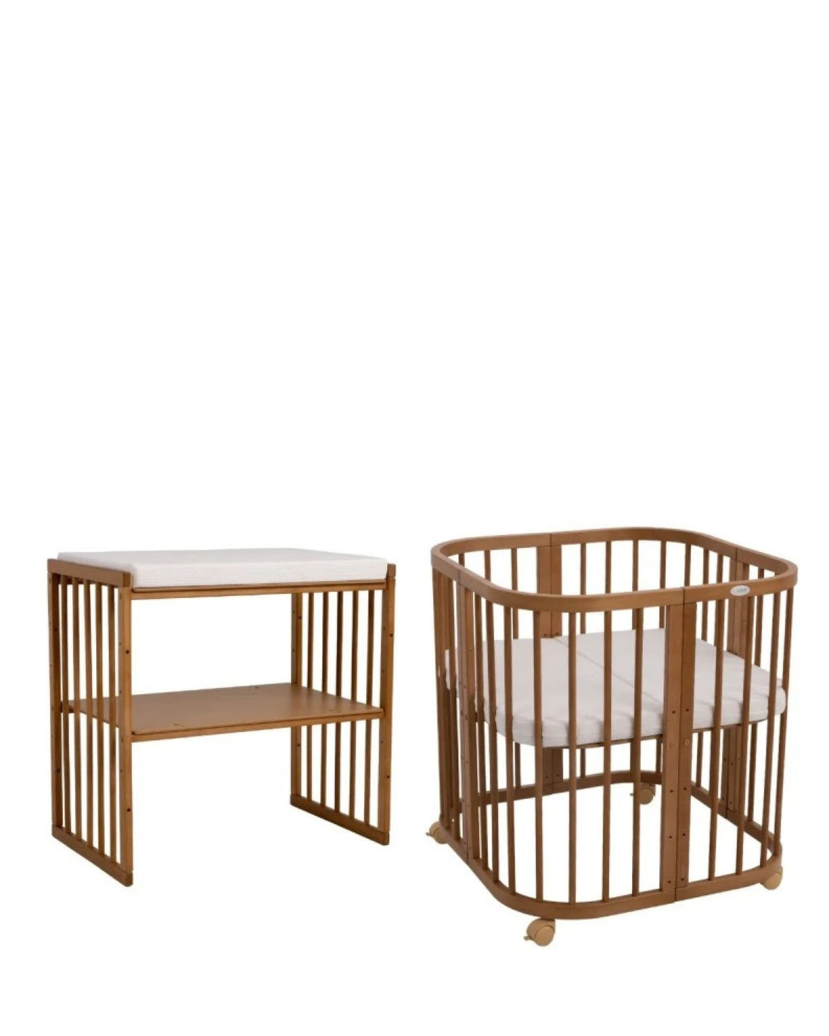 Waldin, Pinnasänky 7in1 + Patja, Walnut
