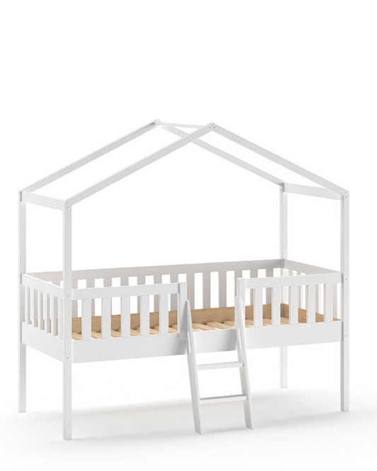 Vipack, Dallas House bed 90x200 cm, White