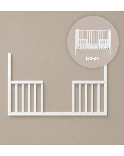 Woodies, Pinnasängyn (60x120 cm) Turvalaita Daybed, White