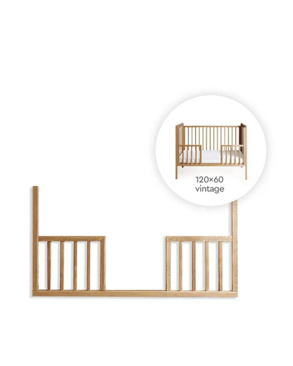 Woodies, Classic, Cot Bed (60x120 cm) Safety Rail Daybed, Walnut
