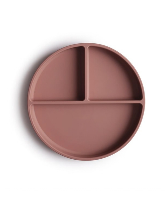 Mushie, Silikonilautanen Imukupilla, Cloudy Mauve