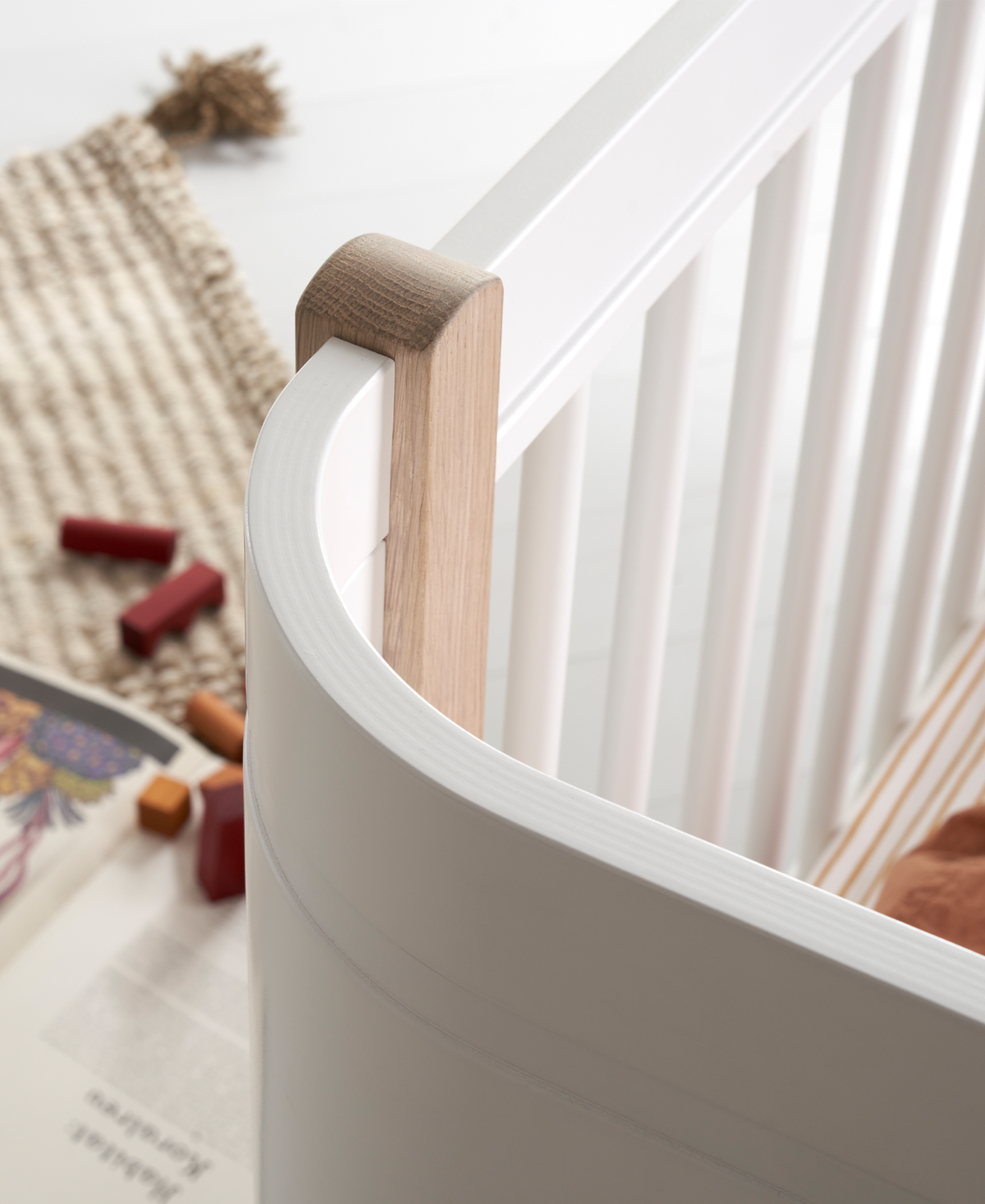 Oliver Furniture, Wood Mini+ Pinnasänky, White/Oak