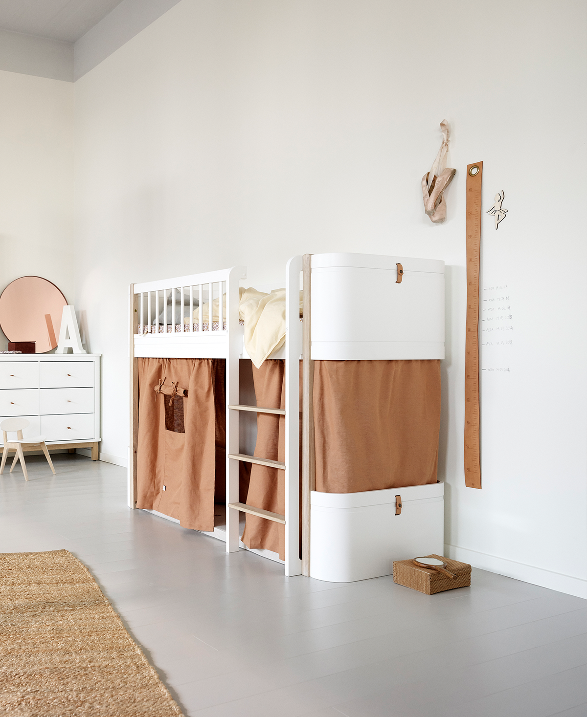 Oliver Furniture, Wood Mini+, Verho (Parvisängyn 70x160cm), Caramel