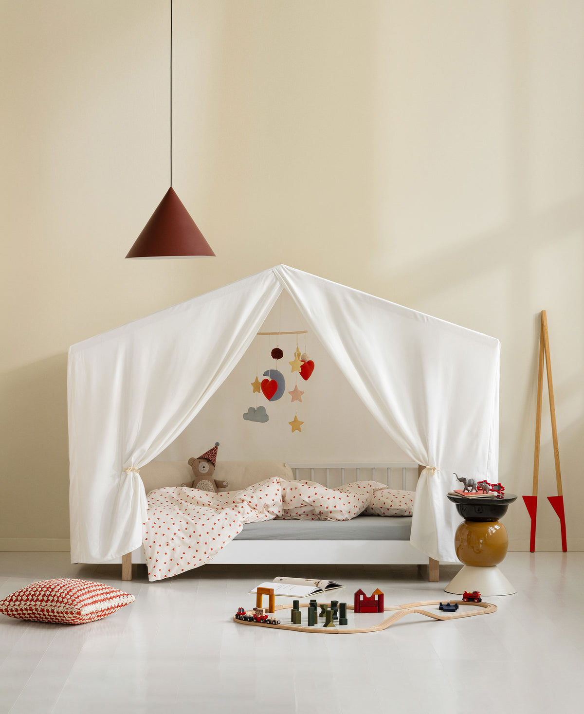 Oliver Furniture, Wood Original, Talosänky 90x200cm, White/Oak