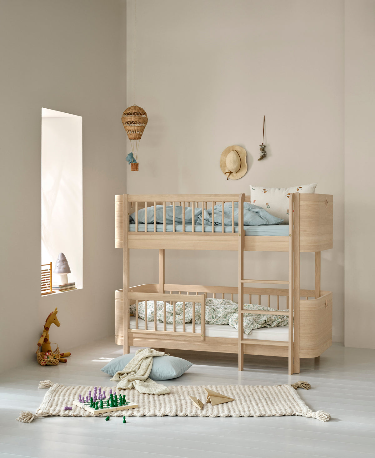 Oliver Furniture, Wood Mini+ Bunk Bed 70x160 cm, Oak