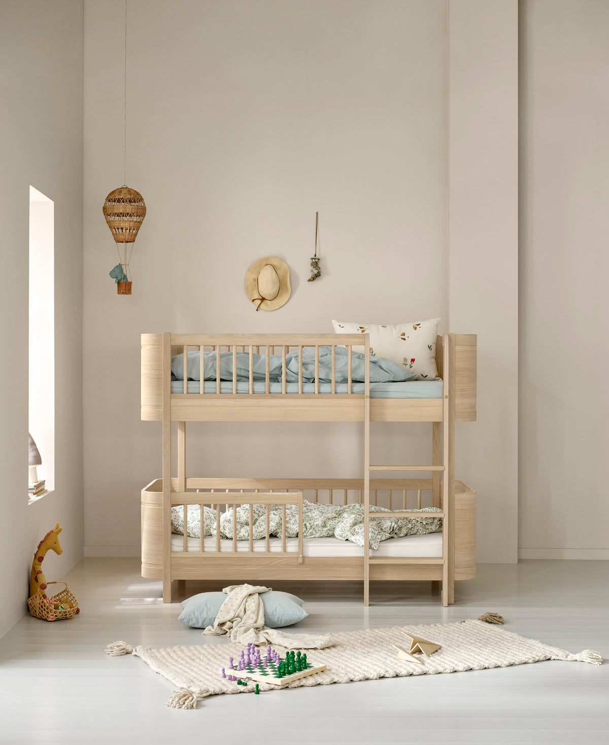 Oliver Furniture, Wood Mini+ Bunk Bed 70x160 cm, Oak