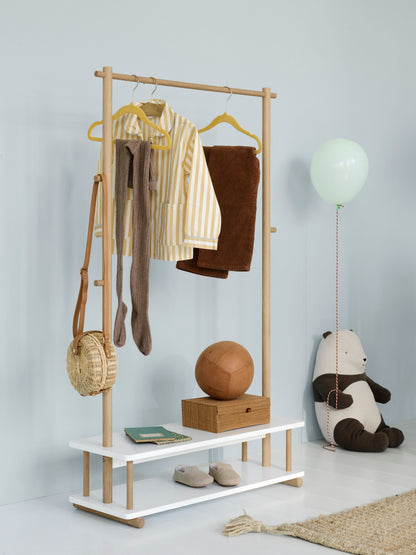 Oliver Furniture, Camp, Vaatetanko White/Oak