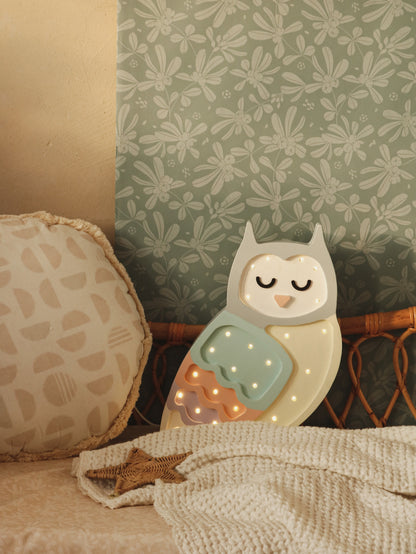 Little Lights Yövalo, Owl Rainbow Pastel