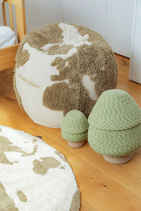 Rugcycled, Pouf, World Map