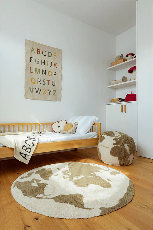 Rugcycled, Pouf, World Map