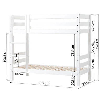 Hoppekids, ECO Luxury, Kerrossänky 70x160 cm ( muunneltava), White