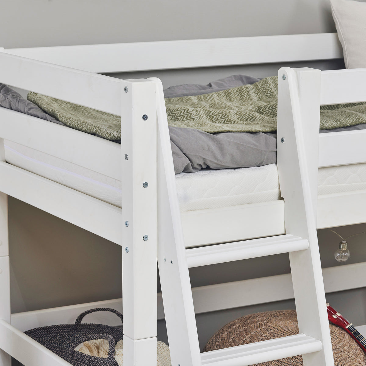 Hoppekids, ECO Luxury, Loft bed 70x160 cm, White