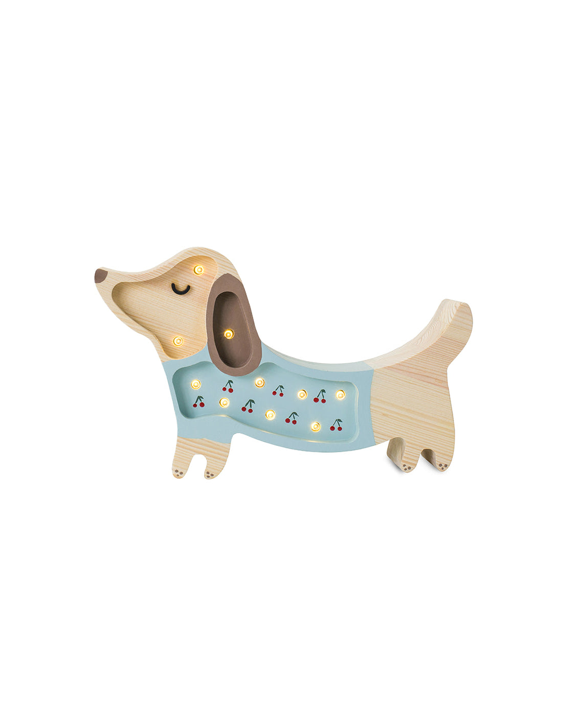 Little Lights Yövalo MINI, Puppy Cherries on Blue
