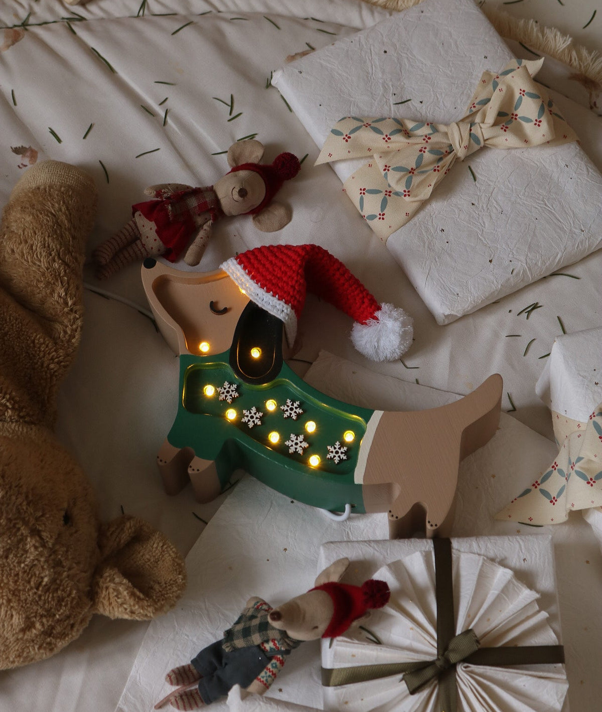 Little Lights, Yövalo Puppy MINI, Christmas Snowflake