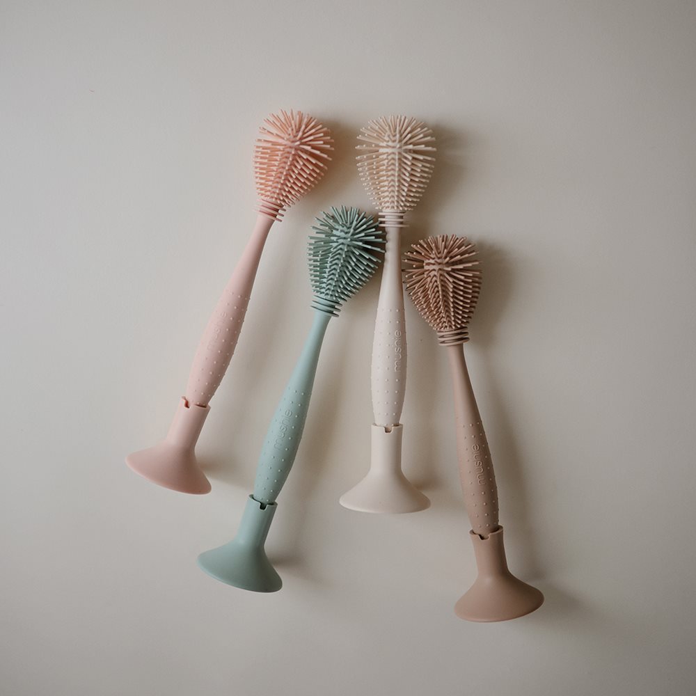 Mushie, Silikoninen Pesuharja Pulloille, Cambridge Blue