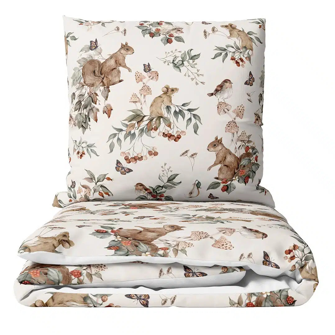 Fitted sheet set 100x135 cm, Tiny Forest
