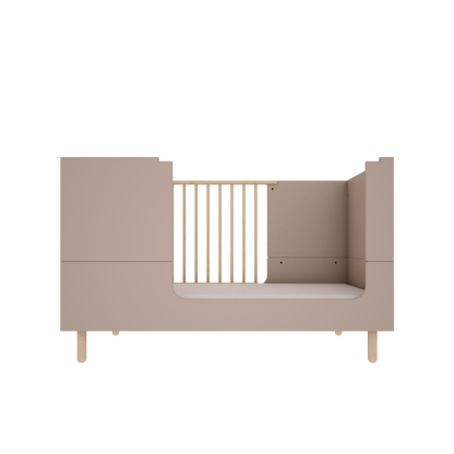 Wood Luck Design, Pinnasänky & Juniorisänky 2 IN 1, 70x140 cm, Truffle