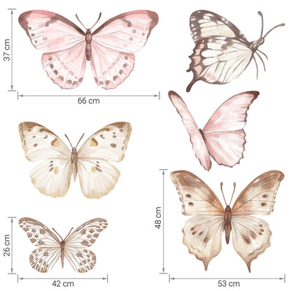 Pastelowe Love, Seinätarra Setti L, Butterflies