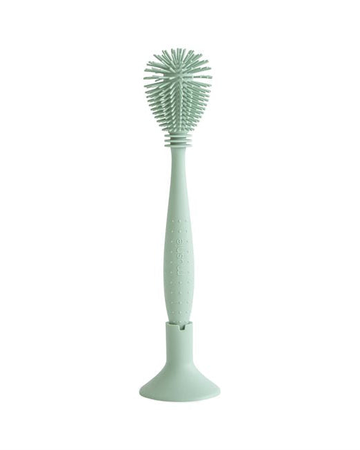 Mushie, Silicone Washing Brush for Bottles, Cambridge Blue