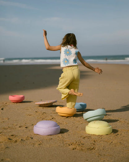 Stapelstein, Rainbow 6 kpl Setti + Balance Board, Super Confetti Pastel