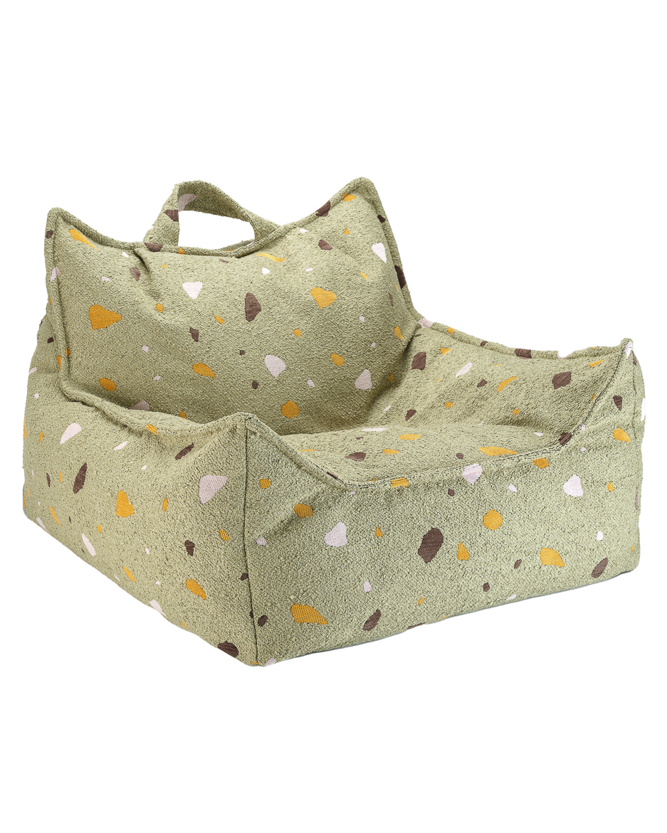 Wigiwama Bean Bag Chair, Terrazzo Moss
