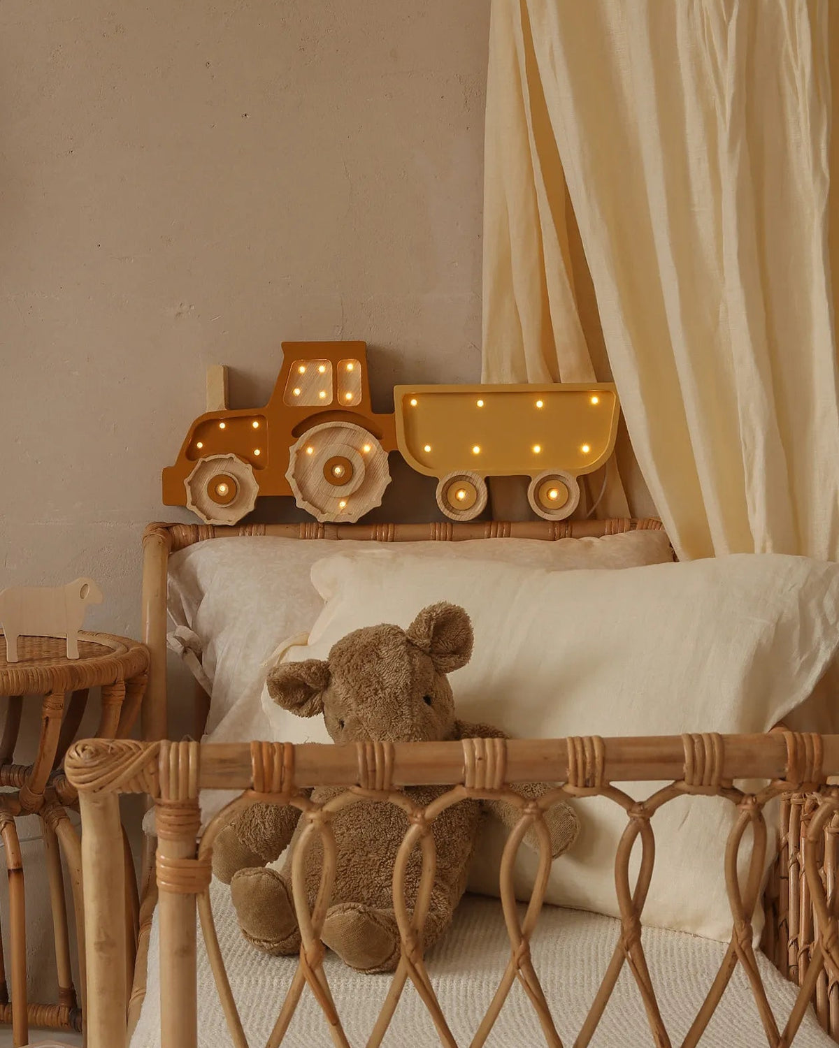 Little Lights Yövalo Tractor, Mustard