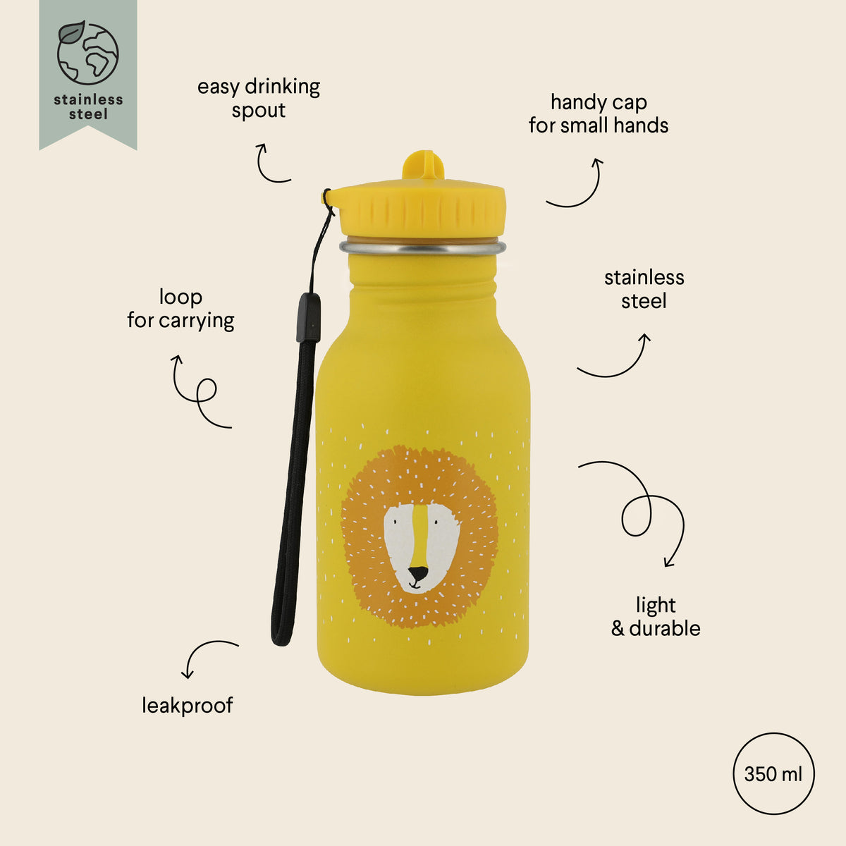 Trixie Baby, Juomapullo 350 ml, Mr. Lion