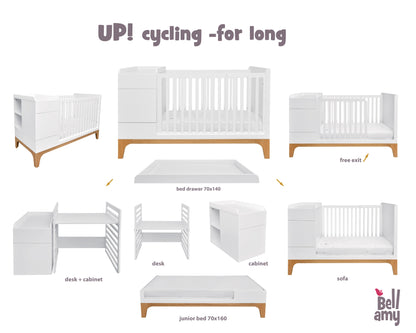 Bellamy, UP! Muunneltava Pinnasänky 5-in-1, White
