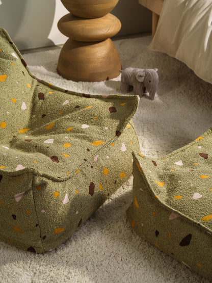 Wigiwama Bean Bag Chair, Terrazzo Moss
