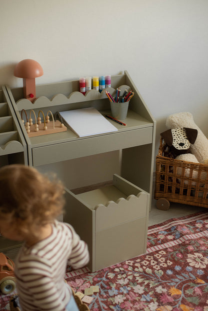 Book Nook, Montessori Table and Chairs, Sage
