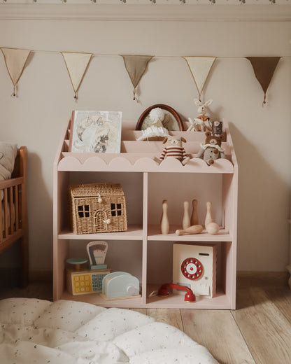 Book Nook, Montessori Kirjahylly, Vintage Rose