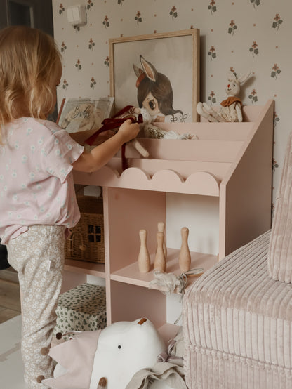 Book Nook, Montessori Kirjahylly, Vintage Rose