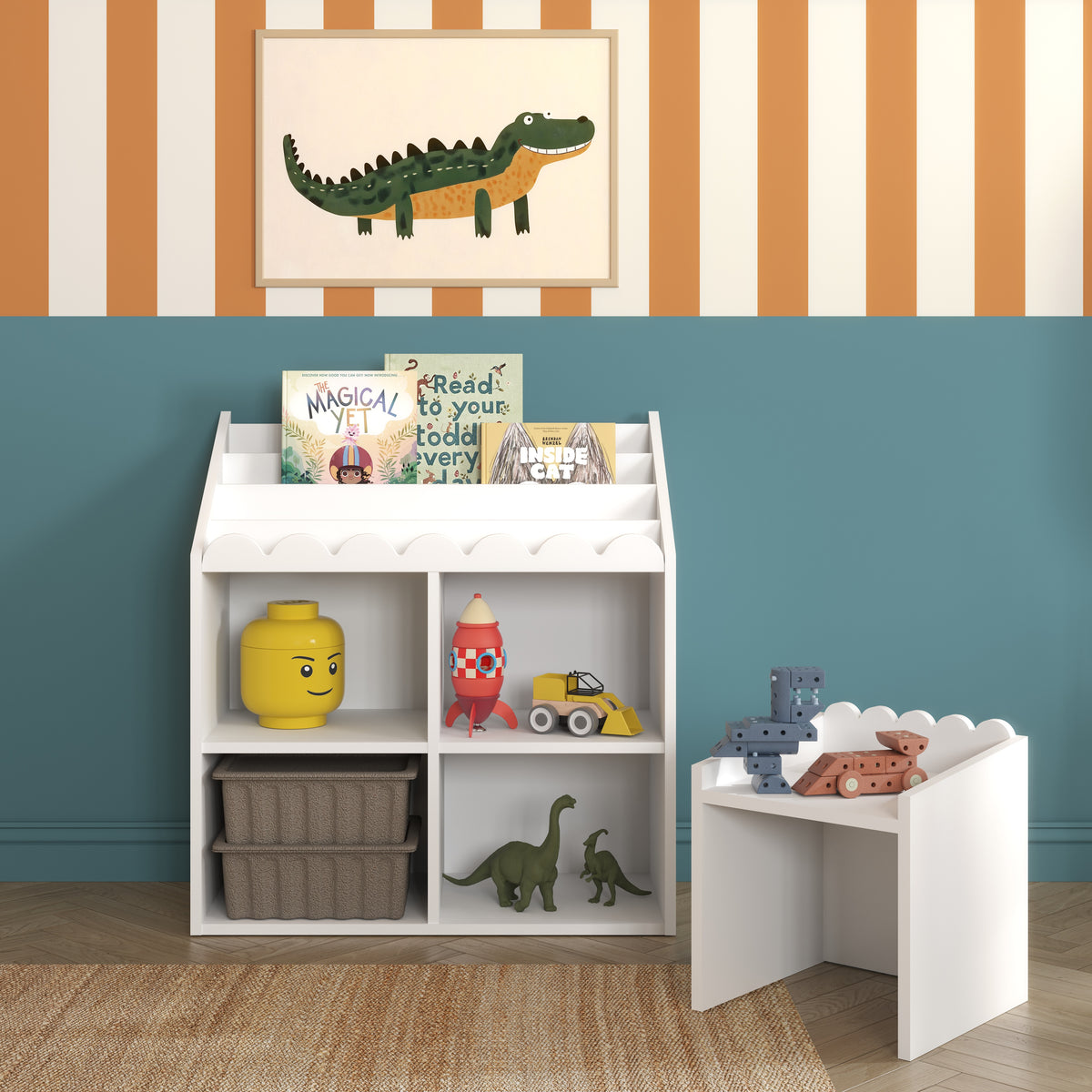 Book Nook, Montessori Bookshelf, Snow White