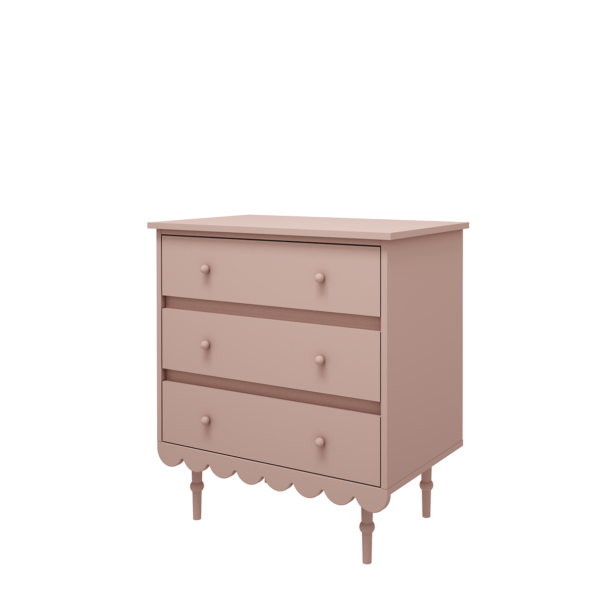 Wood Luck Design, Dresser Short, Babushka Natural Pink