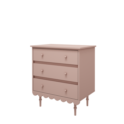 Wood Luck Design, Dresser Short, Babushka Natural Pink