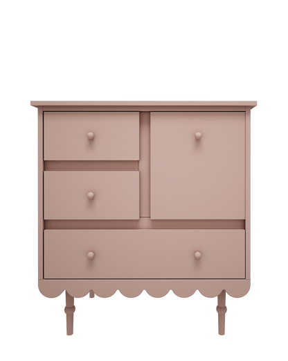 Wood Luck Design, Dresser Short, Babushka Natural Pink