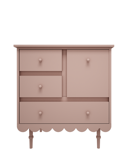 Wood Luck Design, Dresser Short, Babushka Natural Pink